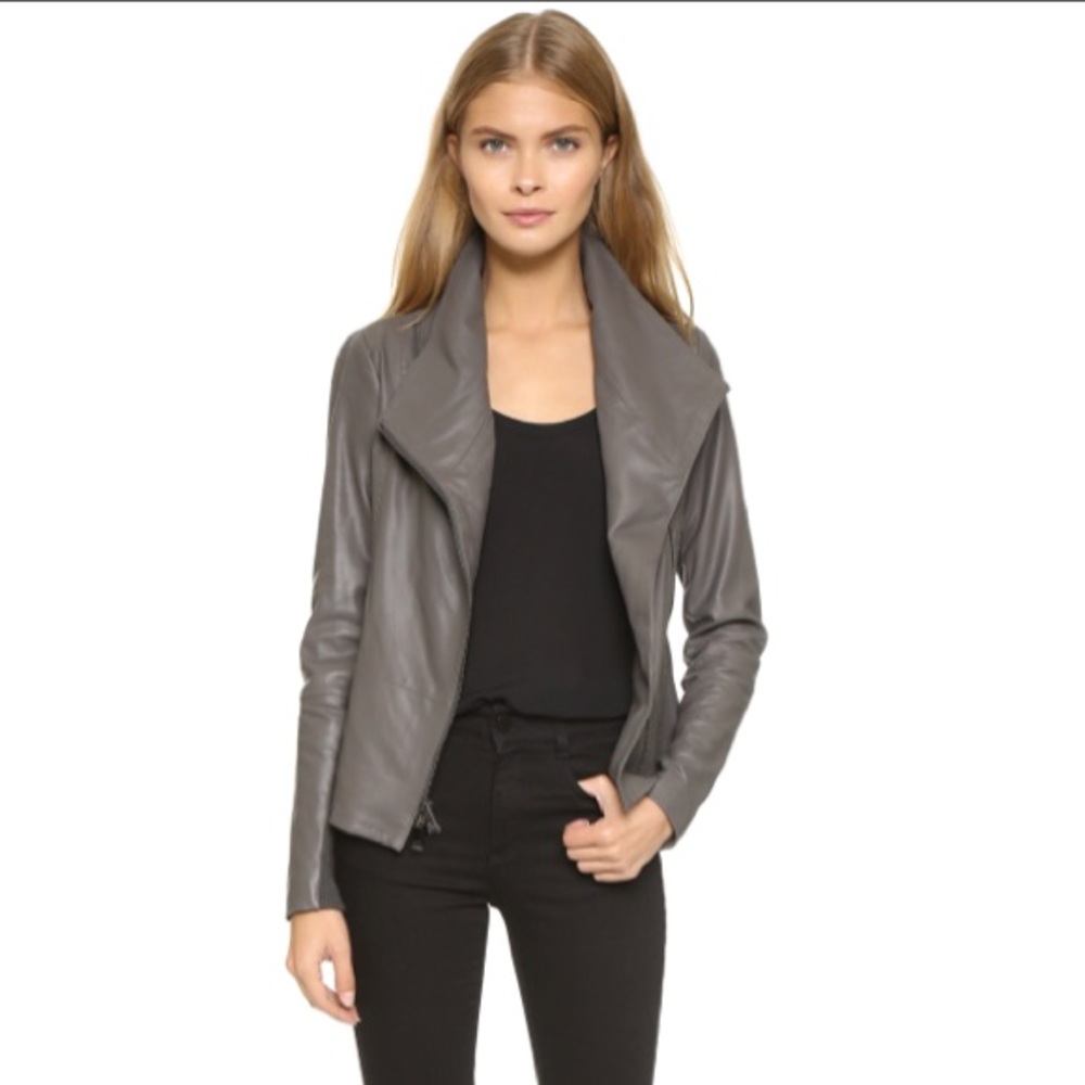 Vince scuba leather jacket